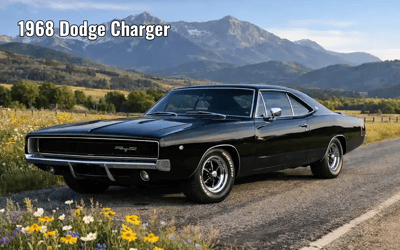 Black 1968 Dodge Charger